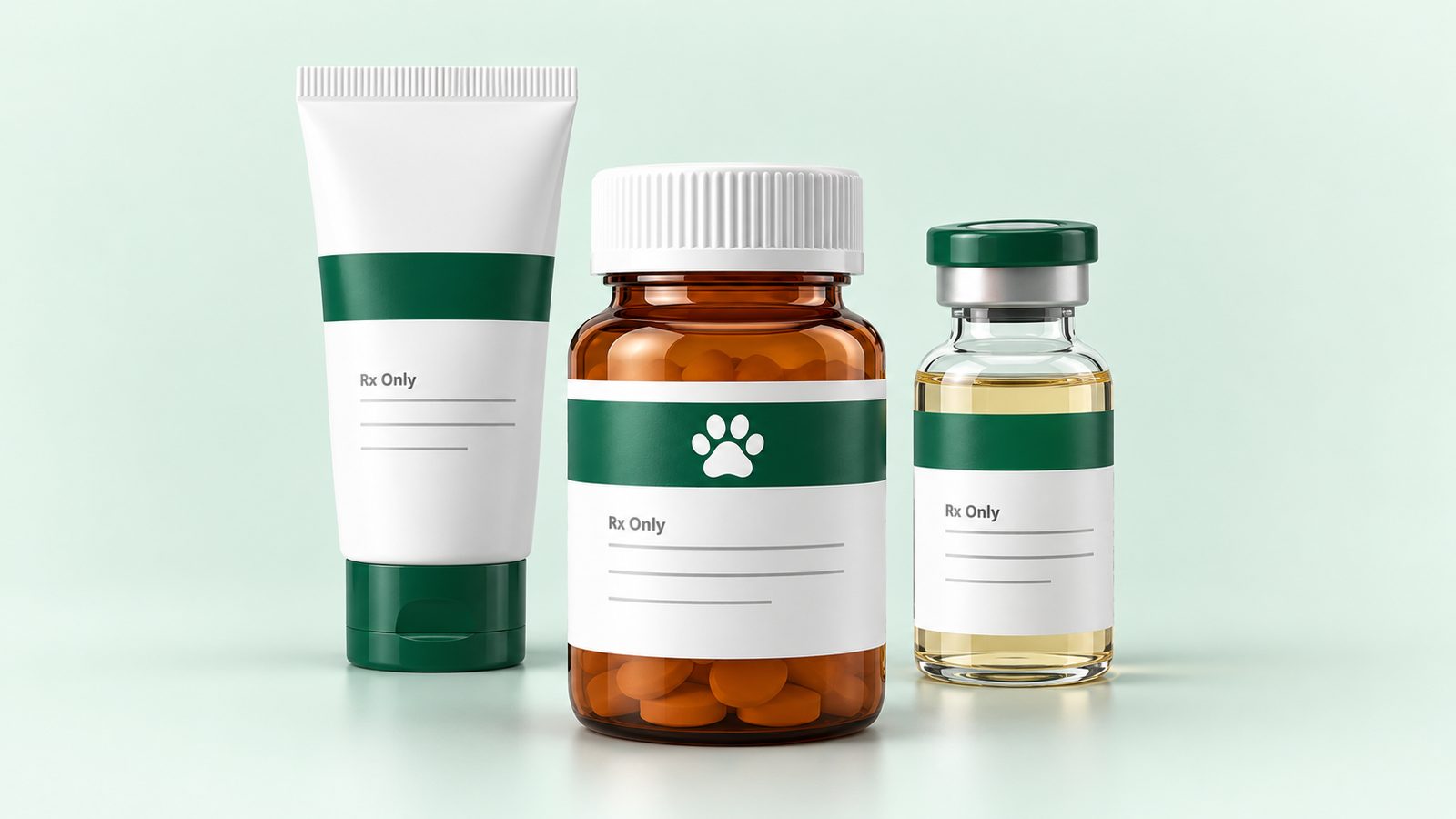 Compounded cream, capsules and a sterile vial